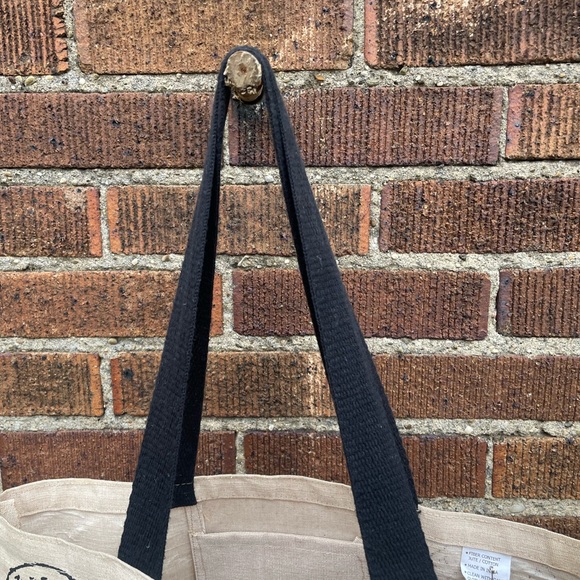 vintage MAI 1910 Sommet de la Tour Eiffel Jute Fiber Tote Bag - Picture 4 of 10